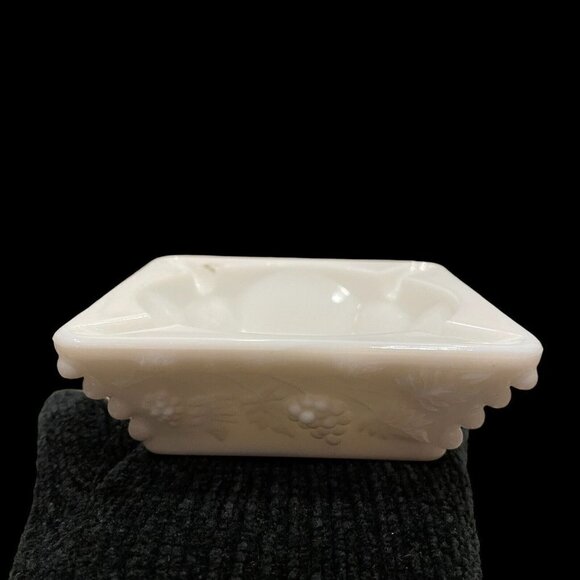 Westmoreland Ashtray Vintage Milk Glass Square Cigarette 4" Bar Ware Cigars - Picture 2 of 6